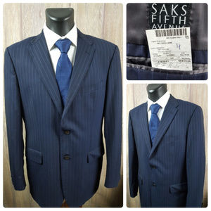 Ermenegildo Zegna Men's 42L Wool Suit Jacket Navy